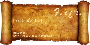 Fell Ábel névjegykártya