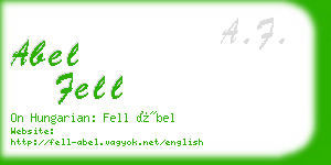 abel fell business card